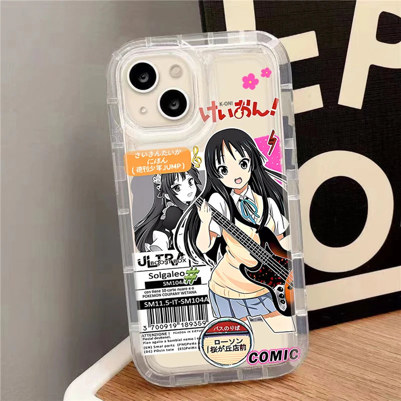 Cute K-ON Girls Case for Samsung Galaxy A14 A15 A55 A05 A05S A24 A13 A23 A73 A12 A22 A32 A52 A52S A72 A31 A51 A71 Cover