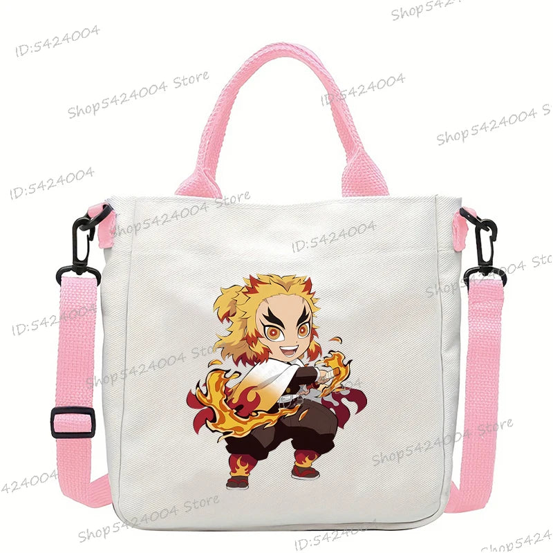 Demon Slayer Crossbody Bag – Rengoku & Tengen Graphic Print Shoulder Bag
