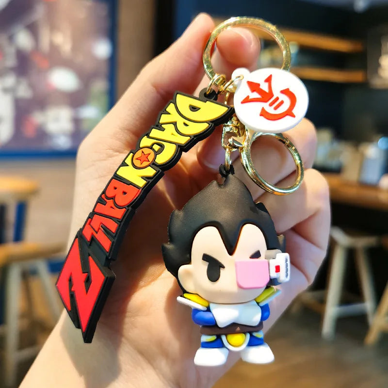 Dragon Ball Sun Wukong Keychain 3D Doll Pendant Handmade Backpack Accessories Creative Keychain Shoulder Bag Decoration Supplies