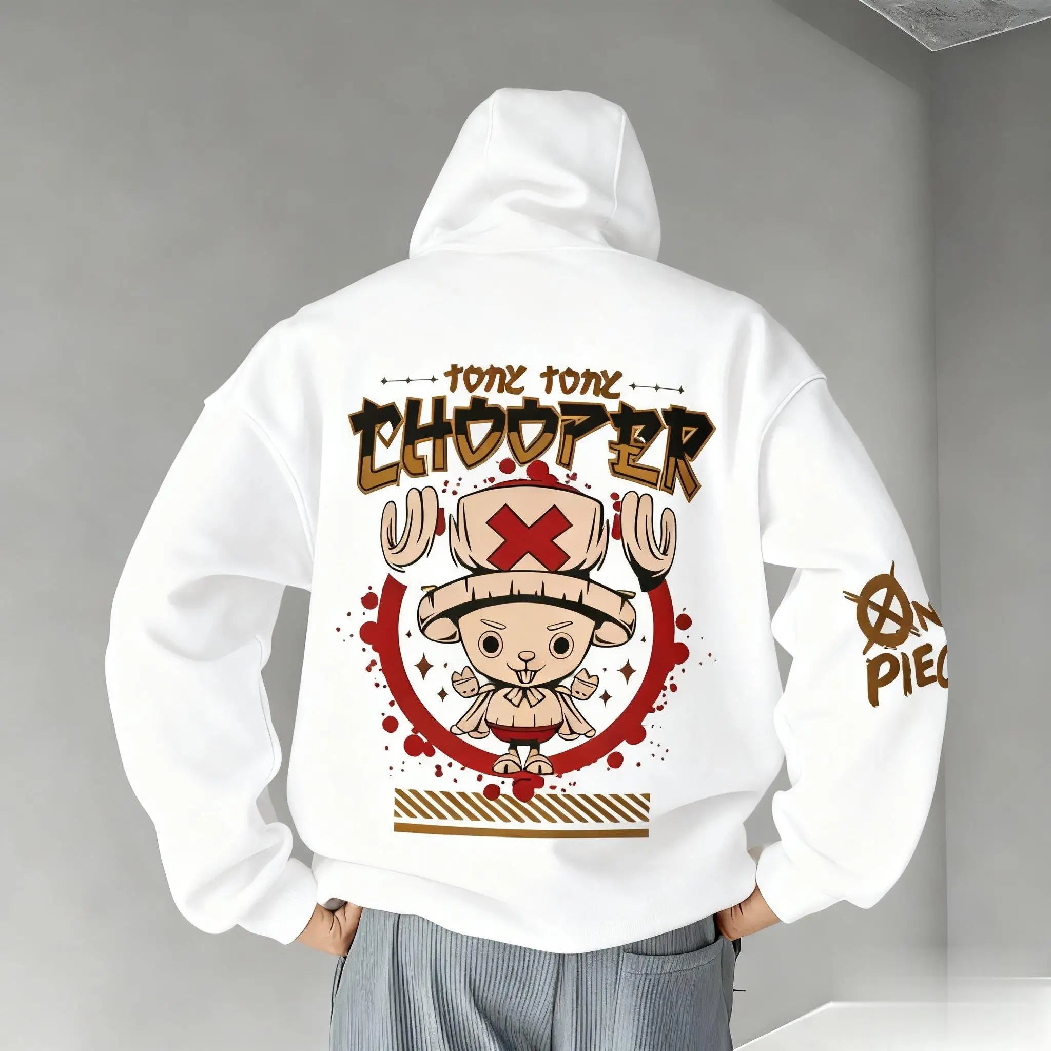 One Piece Anime Chopper Pullover Hoodie Men Women Autumn Winter Trendy Streetwear Casual Graphic Print Cosplay Hooded Sweatshirt
