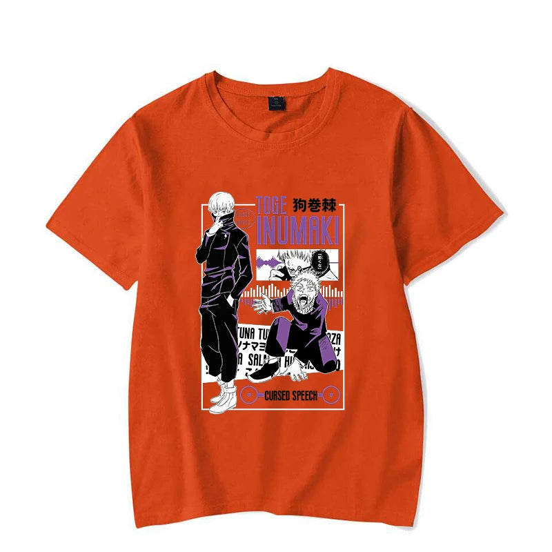 Hot Anime Inumaki Toge Graphic Short Sleeve T-Shirts For Women Men Shirts Loose T-Shirt Casual Summer T-Shirts Plus Size Tops