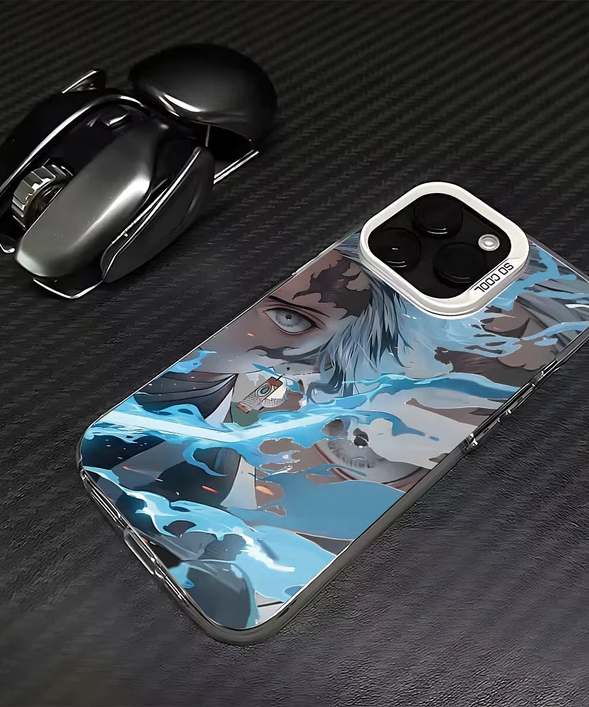 Anime D-Demon S-Slayer Plating Phone Case For Samsung Galaxy A14 A15 5G S21 S22 S23 S24 5G FE Plus Ultra A25 A35 A52 A53 A54 A55