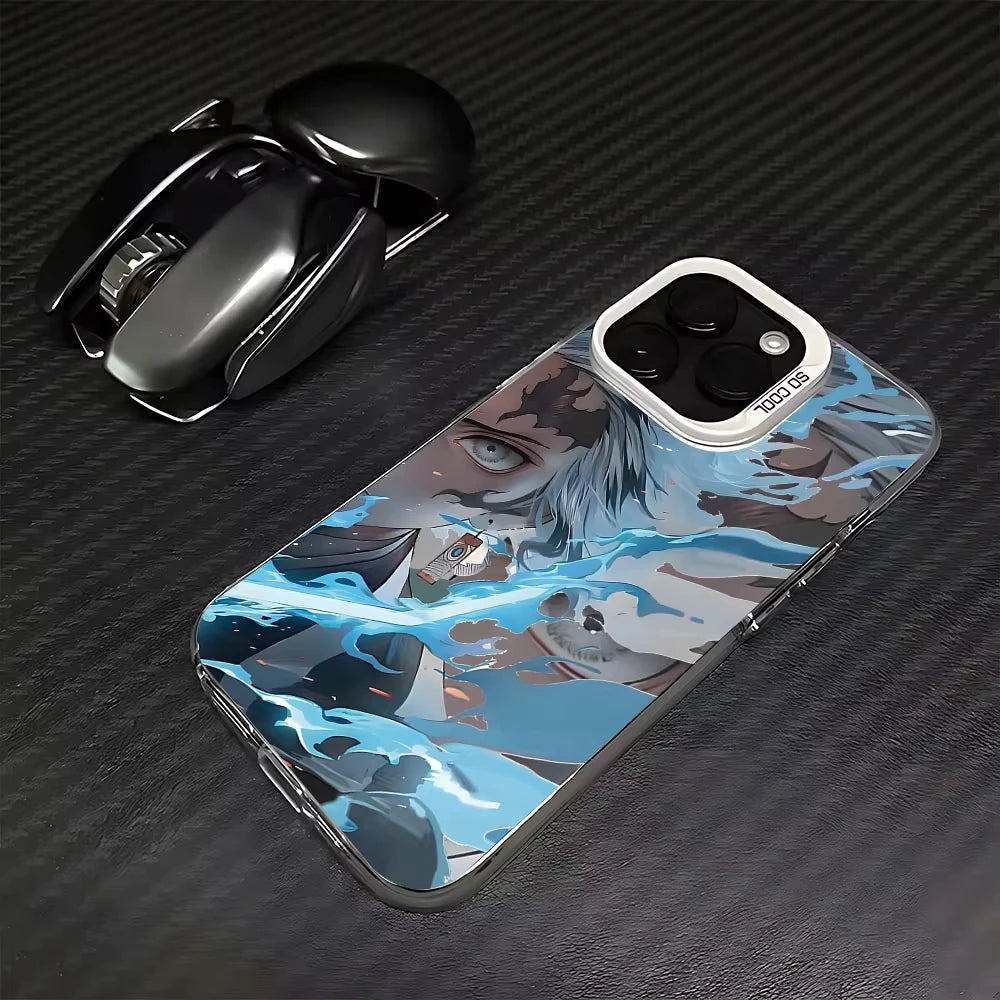 Anime D-Demon S-Slayer Plating Phone Case For Samsung Galaxy A14 A15 5G S21 S22 S23 S24 5G FE Plus Ultra A25 A35 A52 A53 A54 A55