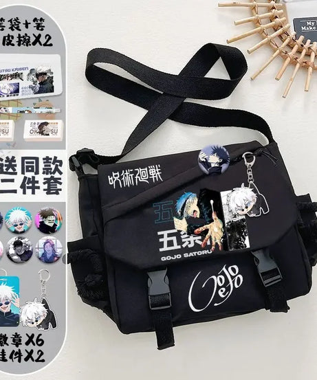 Jujutsu Kaisen Shoulder Bag – Cute Anime Messenger Bag for Students & Fans