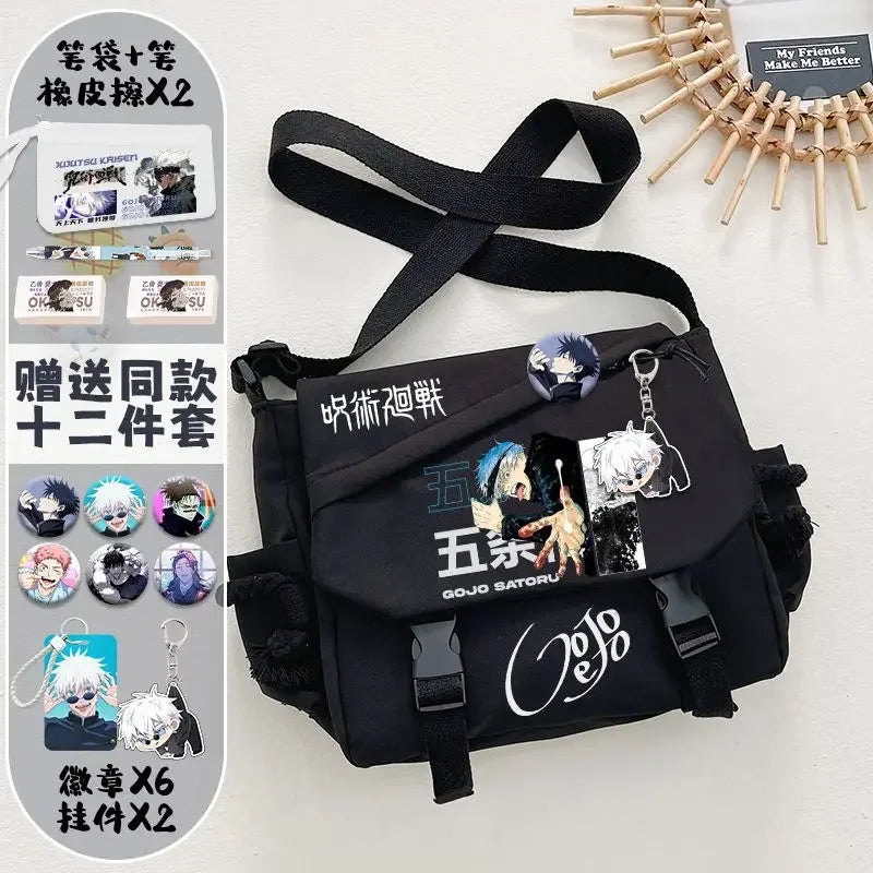 Jujutsu Kaisen Shoulder Bag – Cute Anime Messenger Bag for Students & Fans