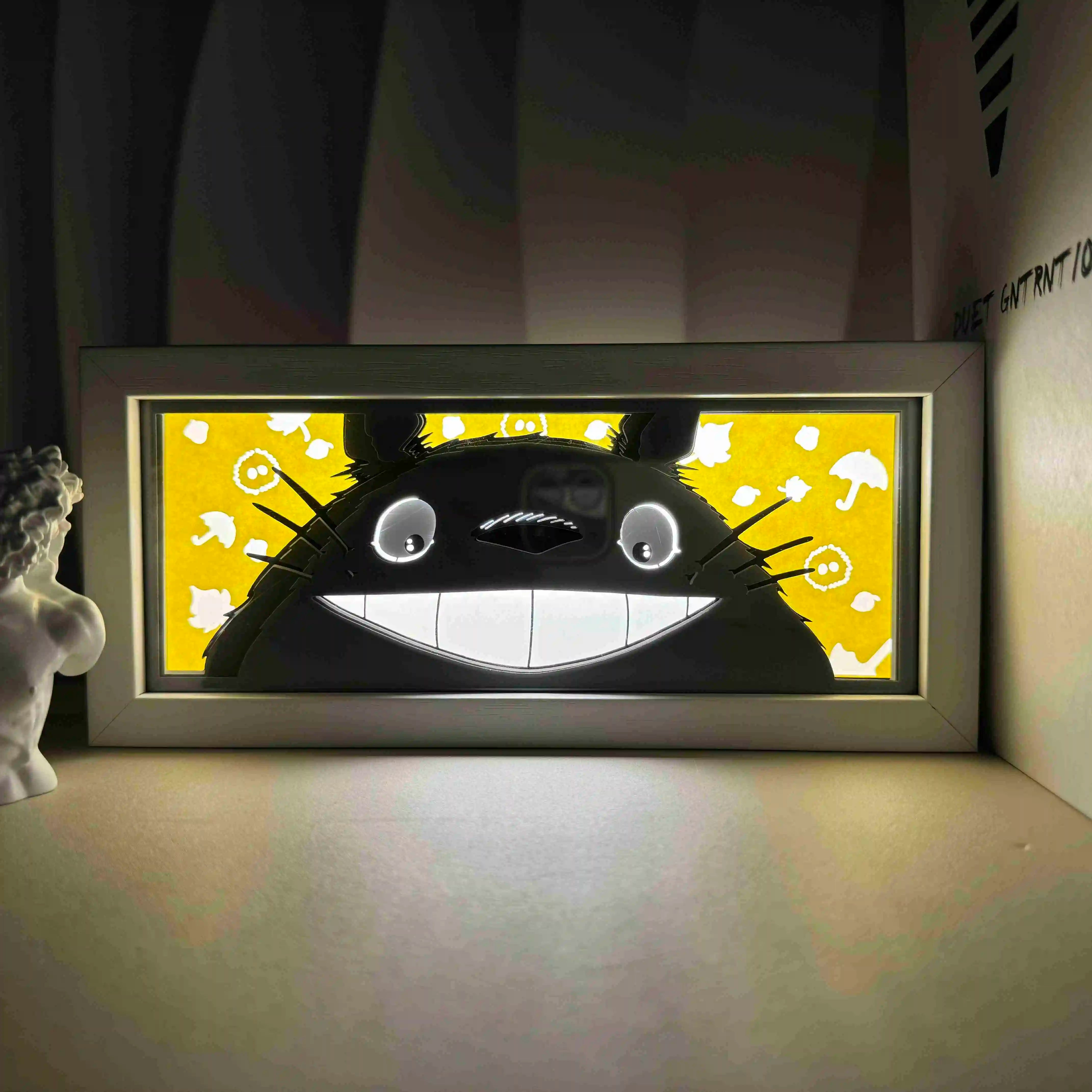 Anime series paper-cut light room bedroom night light atmosphere light remote control colorful light box