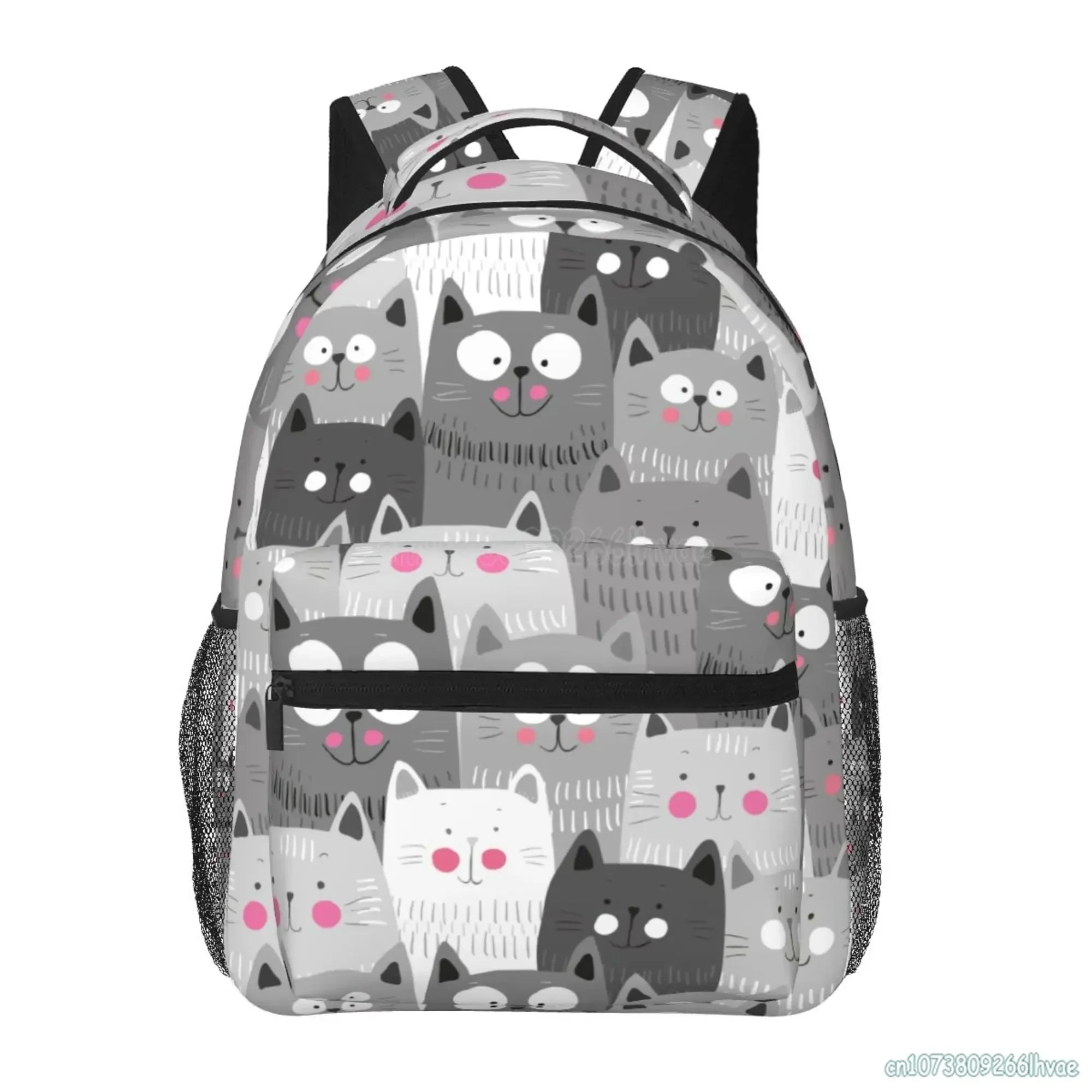 Anime Neko Atsume Women Backpack Mochila for Girls Boys Travel Rucksack Cute Cat Printing Shoulder Bag for Teenages