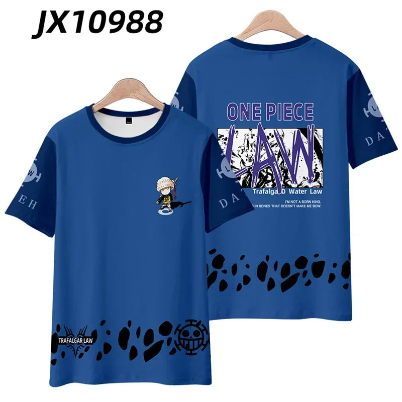 Anime Summer ONE PIECE T-Shirt Luffy Zoro 3D Print Clothes Female Male Fashion T Shirts Short Sleeves Casual Tops