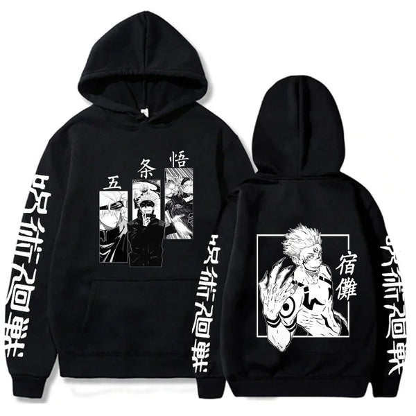 Jujutsu Kaisen Yuji Itadori Anime Graphic Hoodie – Harajuku Streetwear Pullover