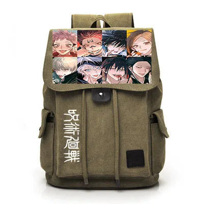 Jujutsu Kaisen Anime Backpack Cosplay Gojo Unisex Students School Bag Large Capacity Bookbag Laptop Travel Rucksack Outdoor Bag