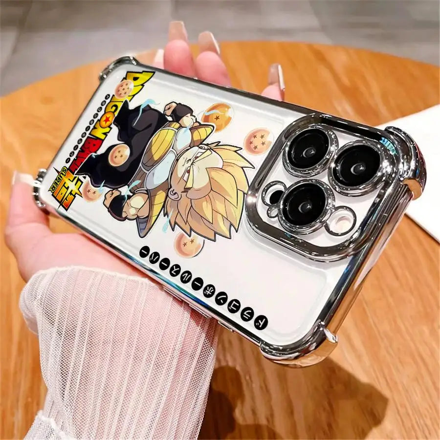 Dragon Ball Z Anime Phone Case – Soft Shell for iPhone 11–16 Pro Max & Plus
