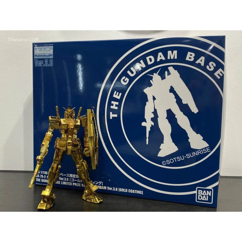 GUNDAM Anime PB MG THE GUNDAM BASE LIMITED PRIZE RX-78-2 VER.3.0 GOLD COATING Figure Toys Model Gifts for Kids