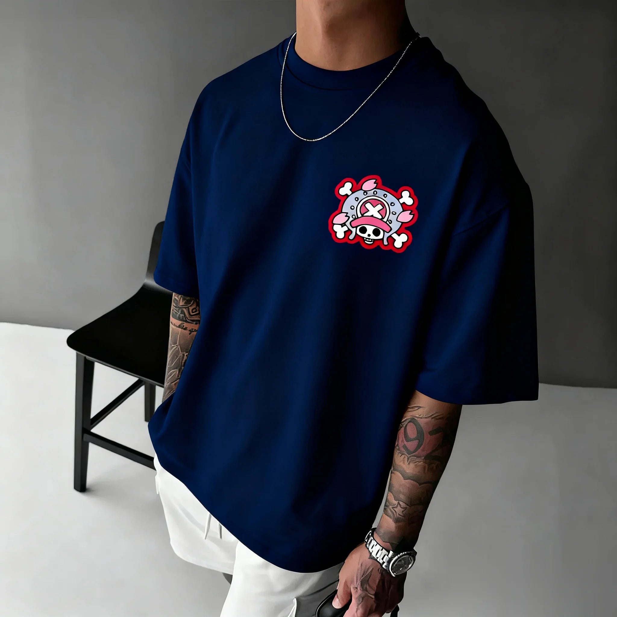 New One Piece Chopper Anime T Shirt Men Women Cotton Short Sleeve Tee Summer Cartoon Graphic Streetwear Casual Top Oversized Y2k