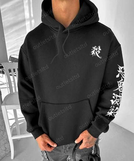 Demon Slayer Oversized Hoodie Men's Clothing Sweatshirt Women Long Sleeve Y2k Clothes Autumn Winter Sweater Cotton Tops Unisex