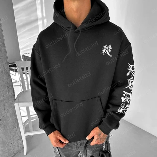 Demon Slayer Oversized Hoodie Men's Clothing Sweatshirt Women Long Sleeve Y2k Clothes Autumn Winter Sweater Cotton Tops Unisex