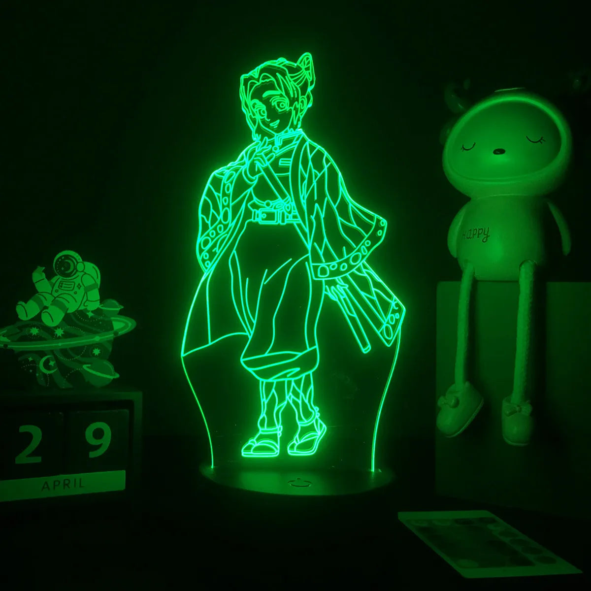 Manga 3d Light Kimetsu No Yaiba for Bedroom Decor Night Light Birthday Gift Table Lamp Anime Demon Slayer Mitsuri Kanroji Figure