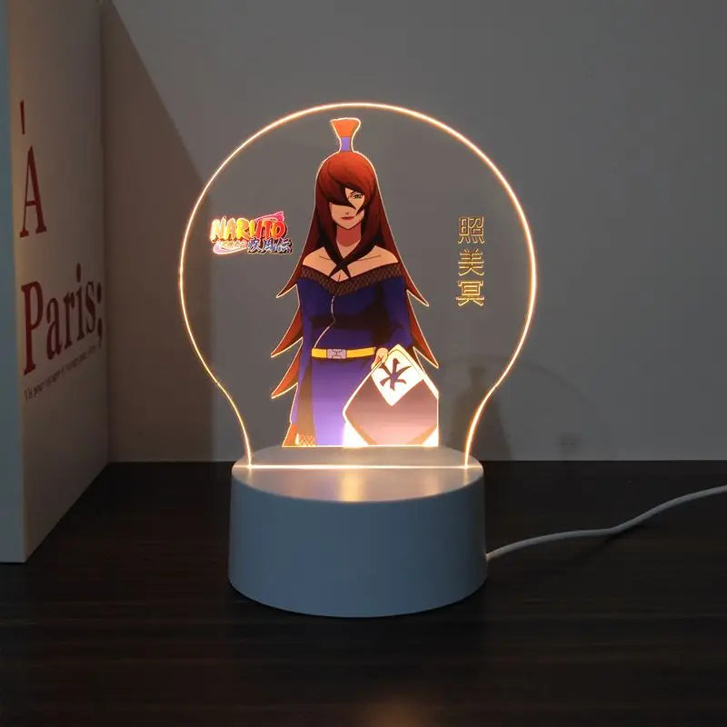 New Animation Naruto anime peripheral light-up stand night light Naruto Sasuke Uchiha Itachi Gaara Kakashi Tsunade holiday gift