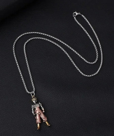 Dragon Ball Animation Peripheral Super Saiyan Goku Necklace Pendant Creative Couple Fashion Pendant Decorative Gift Wholesale