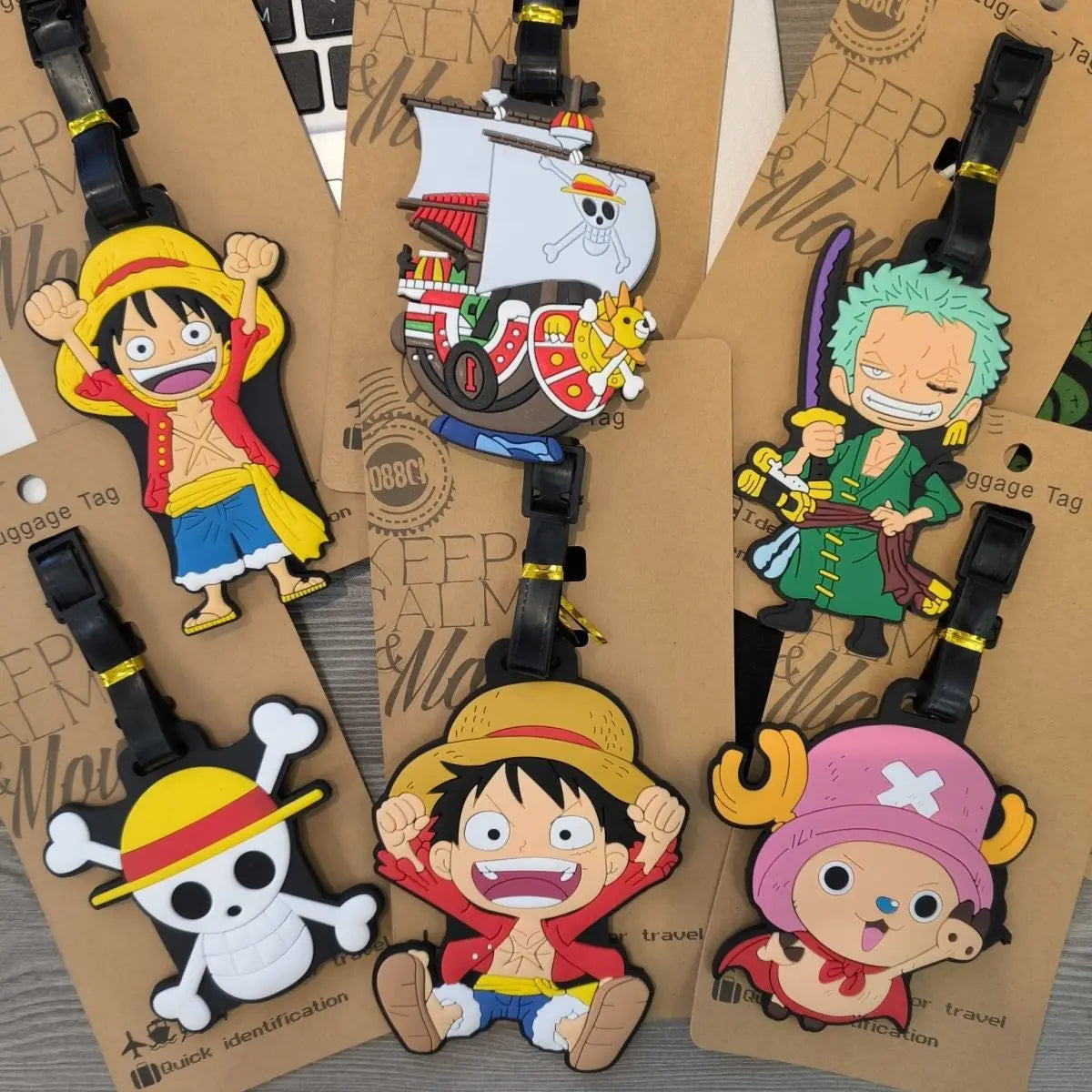Anime One Piece Boarding Check in Hang Tag Accessories Joba Lu Fei Suolong Luggage Tag Cute Creativity