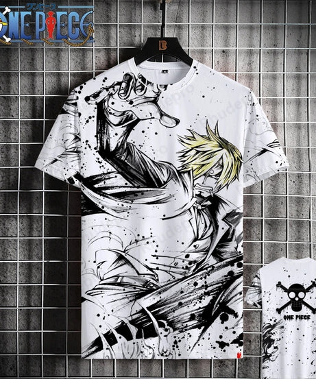 Luffy One Piece 3D Printed T-Shirt – Unisex Summer Anime Tee