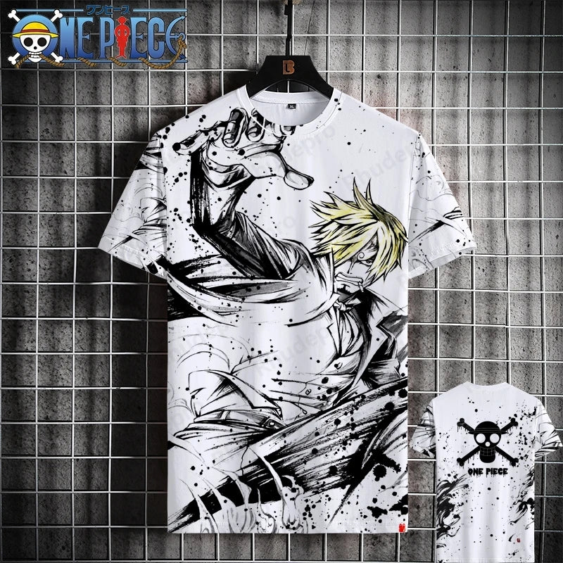 Luffy One Piece 3D Printed T-Shirt – Unisex Summer Anime Tee