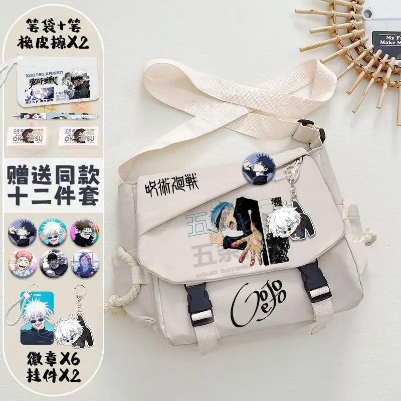 Jujutsu Kaisen Shoulder Bag – Cute Anime Messenger Bag for Students & Fans