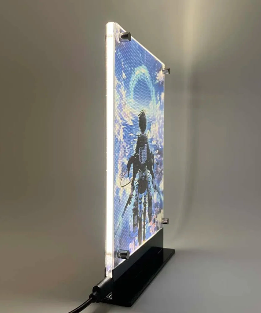 PCLP Led Backlit Poster Attack on Titan Levi Anime Night Light for Bedroom Nightlight Game Room Decor Table Night Lamp Sign AOT