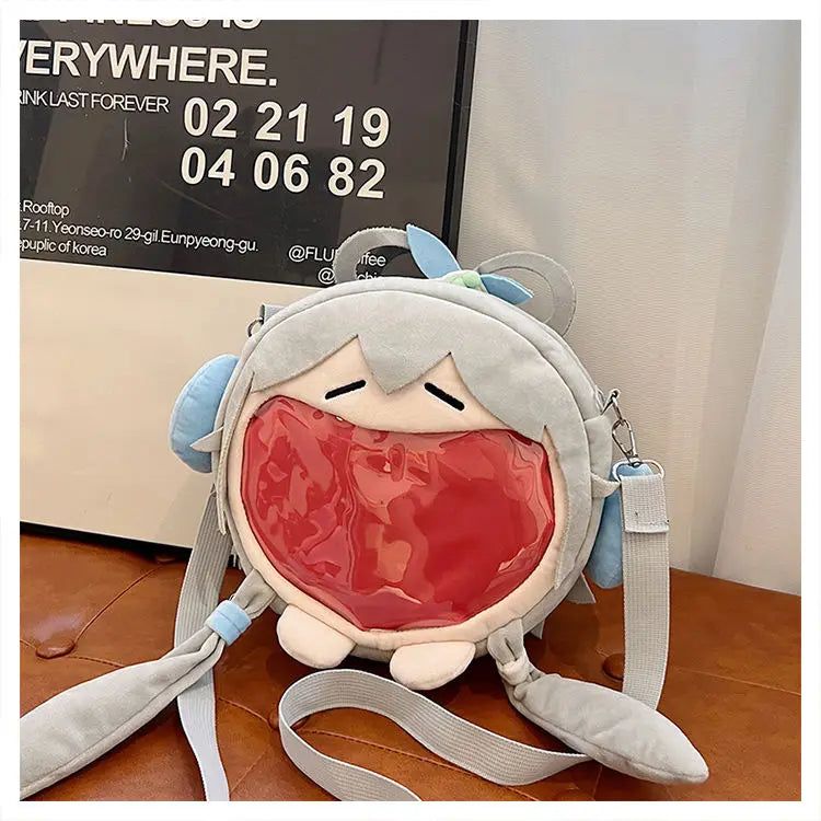 New Hatsune Miku Itabag - Sakura Lolita Style Shoulder Bag, Kawaii UWA Plush Backpack Large Capacity Crossbody Purse Gift