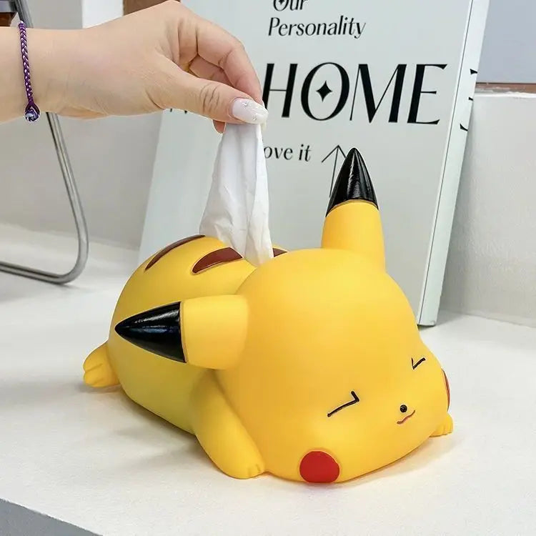 Pikachu Car Cute Desktop Creative Pikachu Tissue Box Ornament Pok é mon Paper Box Anime Peripheral Model