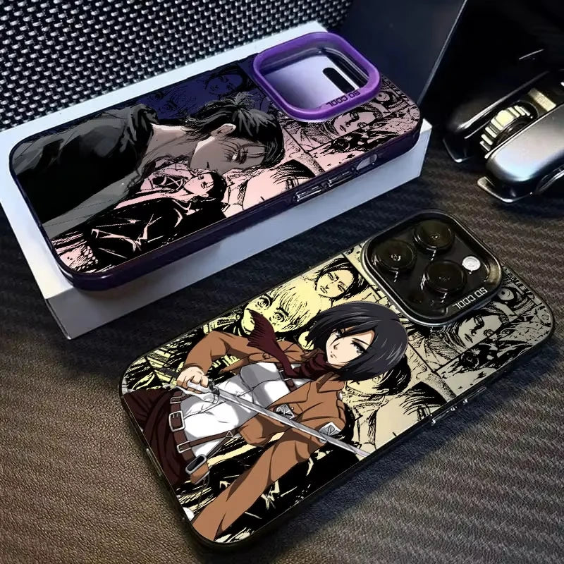 Hot Anime J-Jaegers M-Mikasas Phone Case For Samsung Galaxy A14 A15 5G S21 S22 S23 S24 5G FE Plus Ultra A25 A35 A52 A53 A54 A55