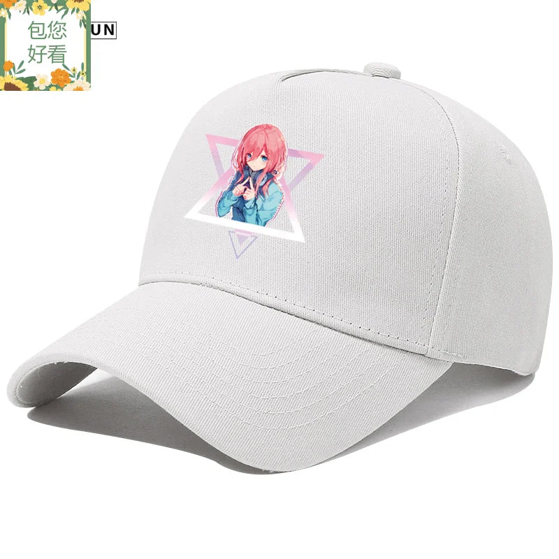 The Quintessential Quintuplets Nakano Ichika Nino Itsuki two-dimensional print hat men's and women's COS baseball cap present