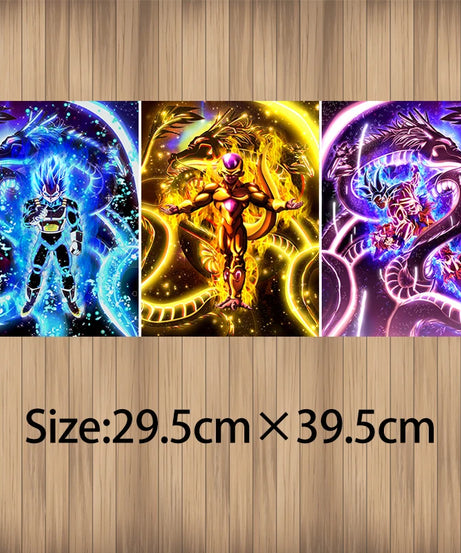 Dragon Ball Z 3D Lenticular Poster – Goku, Vegeta & Frieza Wall Art (No Frame)