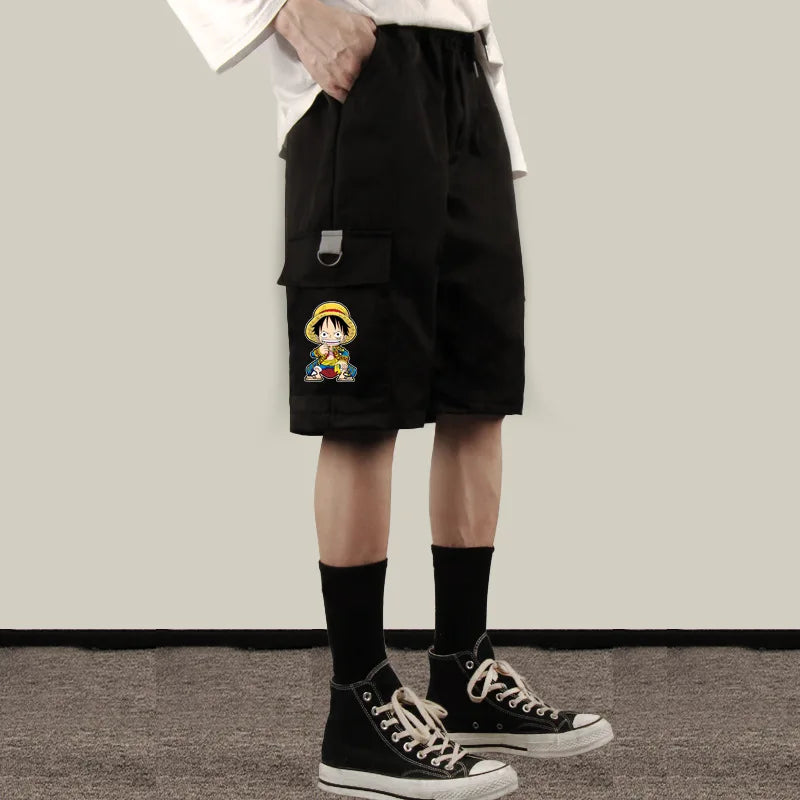 ONE PIECE Chopper White Beard Tooling Shorts Sweatpants Anime Two-dimensional Trend Five-point Casual Pants for Men and Women