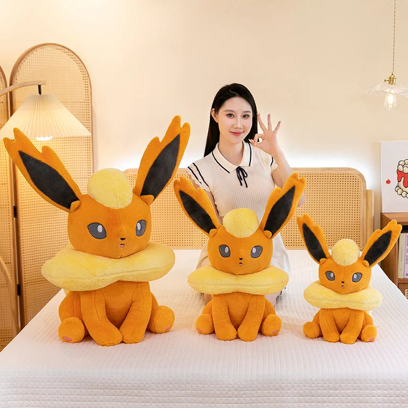 45/80cm Flareon Pokemon Plush Toys Large Anime Doll Cute Pillow Giant Pokémon Plushie Stuffed Gift for Kids Christmas