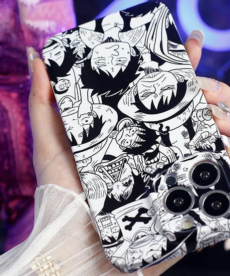 Anime Luffy One Piece Comic Phone Case For Apple iPhone 14 13 12 Mini 11 XS Pro Max X XR 8 7 Plus SE Feilin Back Film Hard Cover