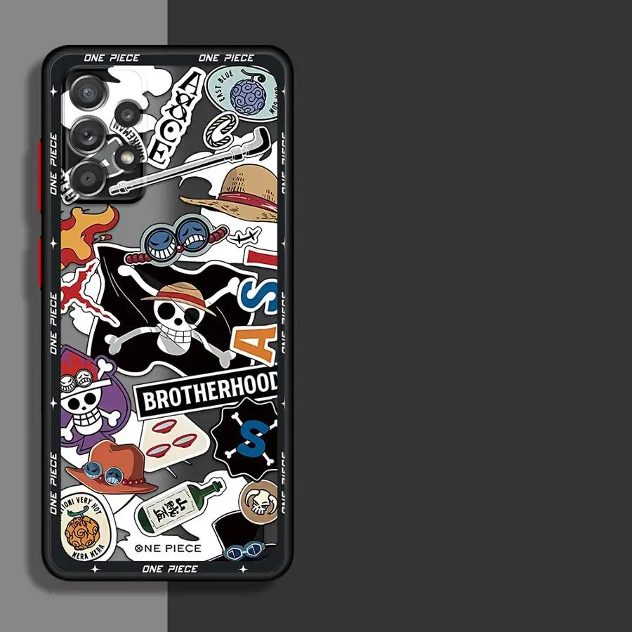 O-neS P-ieceS ZoroS Logo Case for Samsung Galaxy A34 A36 A14 A23 A53 A52S A54 A73 A33 A35 A72 A16 A15 A56 A55 A17 A52 Phone