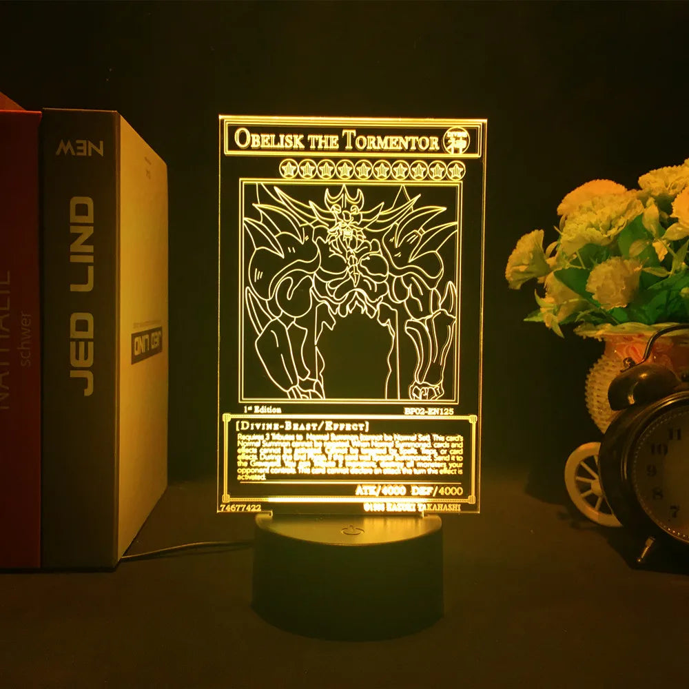 Anime Action Figure Led Night Light Manga Yu Gi Oh Dark Magician Girl for Kid Bedroom Decor Lamp Kawaii Room Decor Light