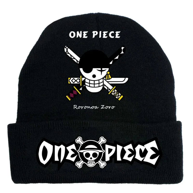 Anime One Piece Embroidered Beanies Hat Men Women Winter Autunm Warm Knitted Bonnet Cap Wool Skullies Boys Beanies Caps