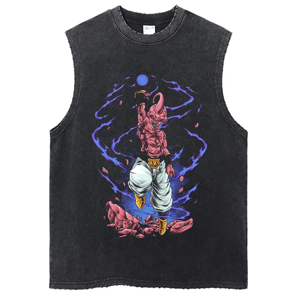 Vintage Dragon Ball Z Oversized Sleeveless Tee – 2024 Harajuku Anime Streetwear