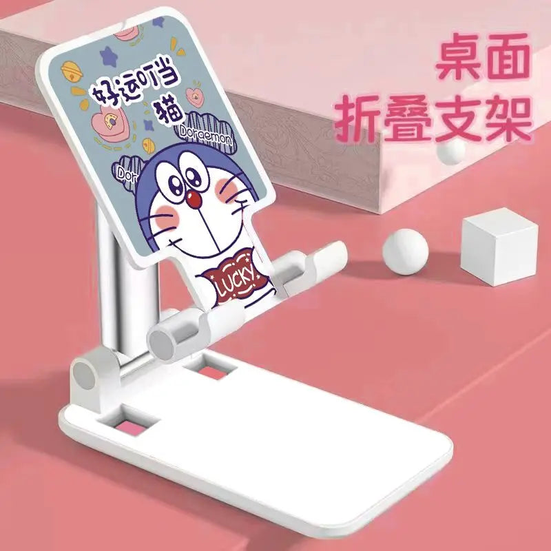 Doraemon mobile phone desktop stand cute personality portable folding lazy tablet telescopic universal holiday gift