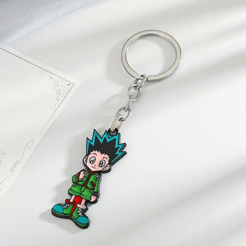 Anime peripherals: HUNTER alloy keychain, Xiaojie pendant, necklace, personality pendant, kids toys holiday gift