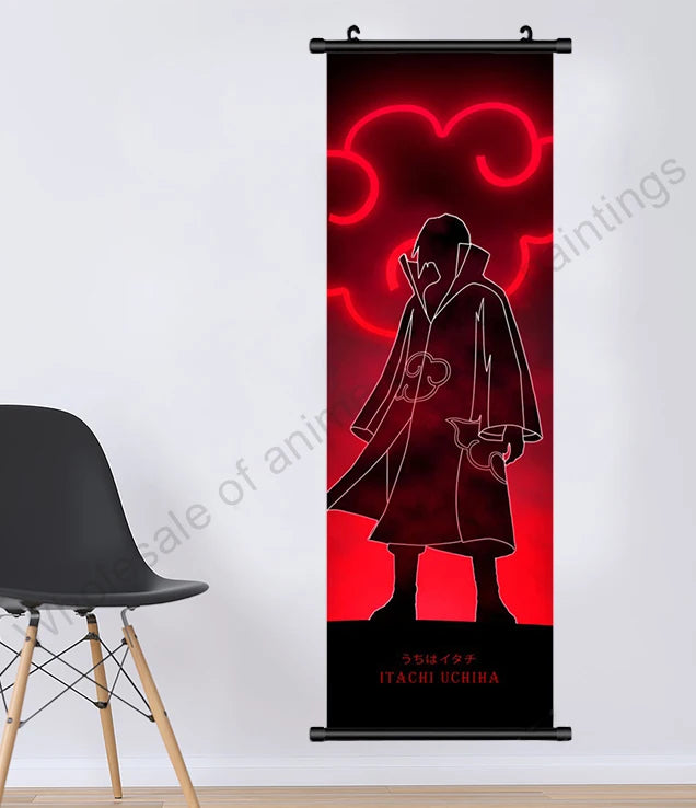 Naruto Villains Wall Scroll – Akatsuki Zetsu, Obito & Pain Canvas Poster