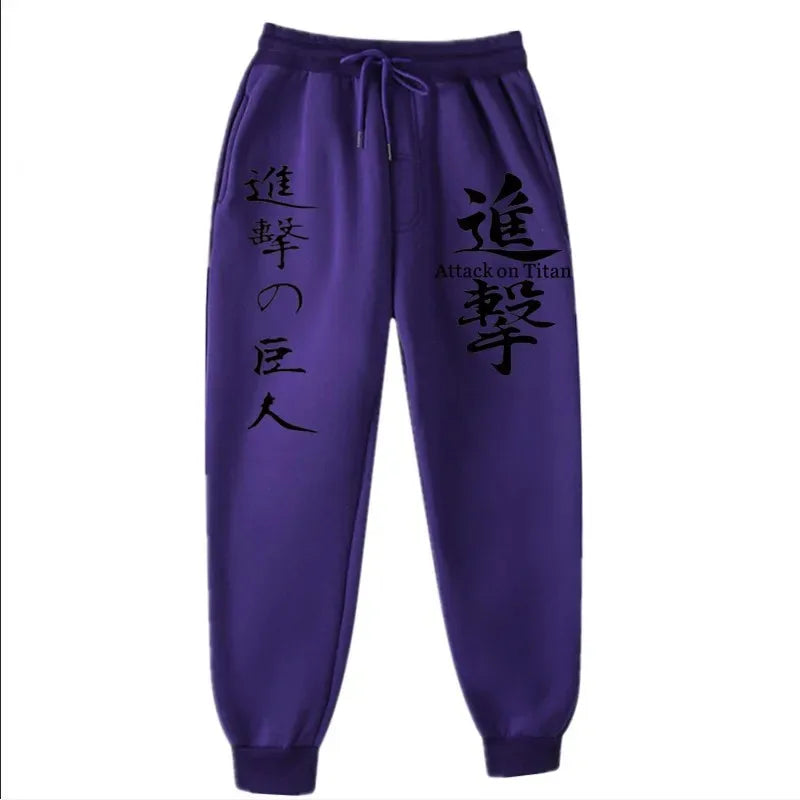 Attack on Titan Fashion Printed Comfortable Running Pants Trendy Versatile Sports Pants Men's Spring and Autumn Trousers S-3XL