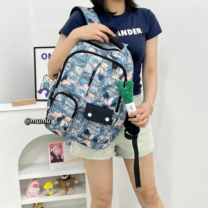 Hatsune Miku New Bag Junior High Student Large Capacity High School Student Girls Middle School Backpack Holiday Gift