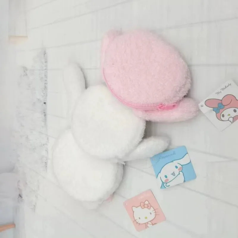 Sanrio Hello Kitty Plush Coin Purse Coin Purse Zipper Coin Purse USB Wired Headset Mini Bag Key Bag Children's Birthday Gift