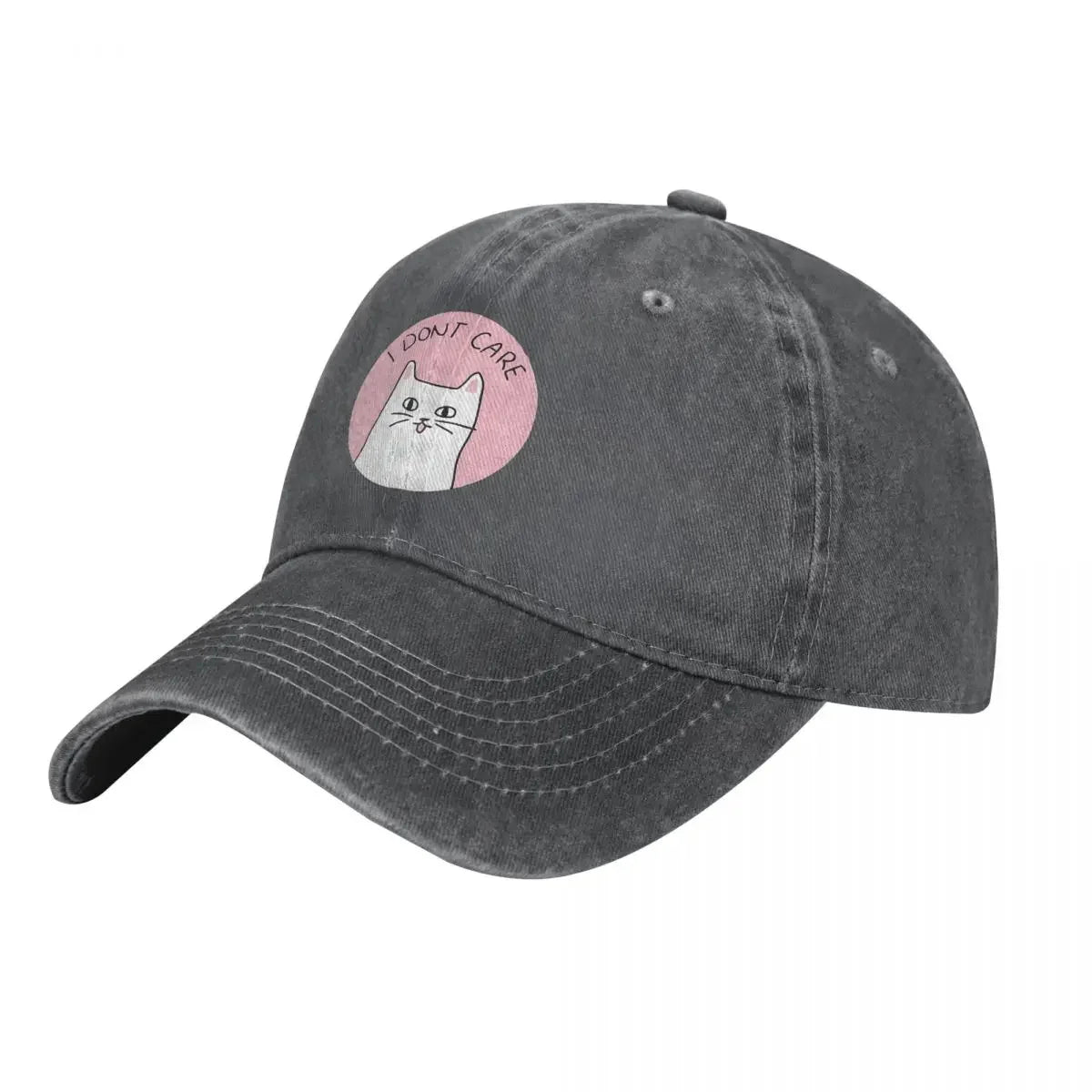 Baseball Caps Hats I Don't Care Cat Dad Hat For Man Peaked Cap Sun anime Shade