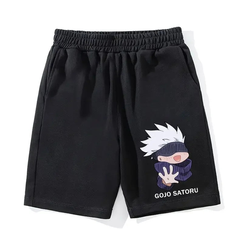 Anime Jujutsu Kaisen Workout Gym Shorts for Men Quick Dry Breathable Casual Athletic Shorts with Pockets Summer Running Short