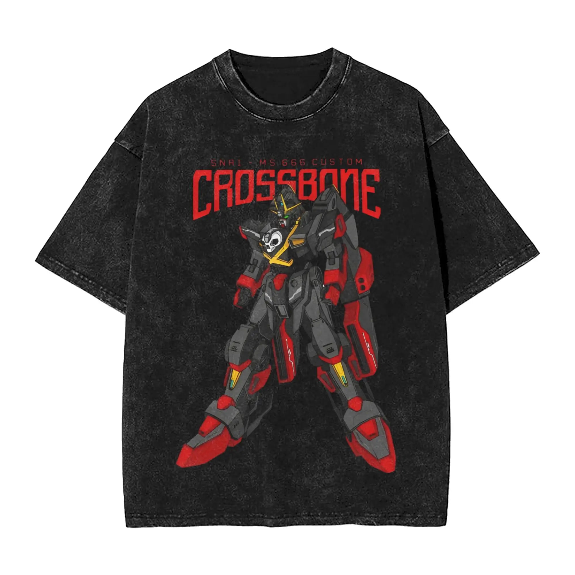 Y2k Clothes Gundam Graphic T-shirts Man Summer Trendy Casual Short Sleeved Tee Women's Vintage Washed Cotton Gym Clothing Tops