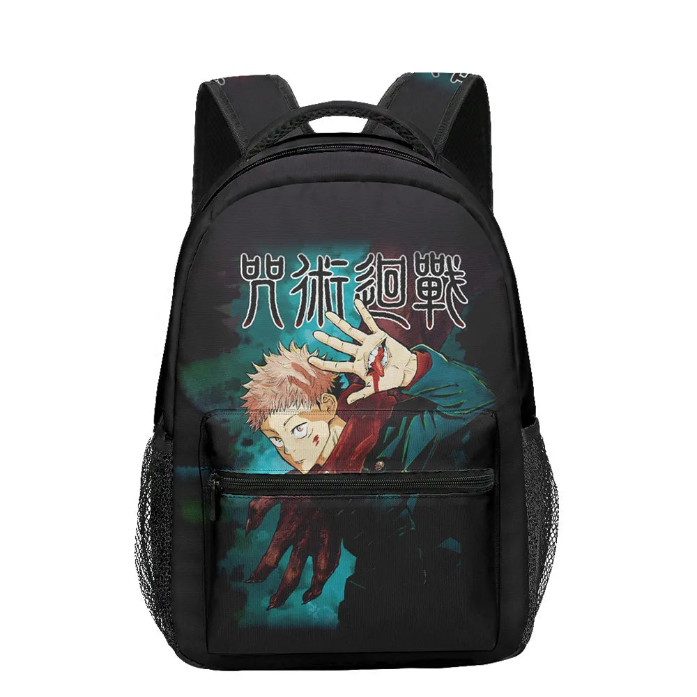 Boy Anime Printed Jujutsu Kaisen Gojo Satoru Backpack Large Capacity Drawstring Bag Student School Bag Travel