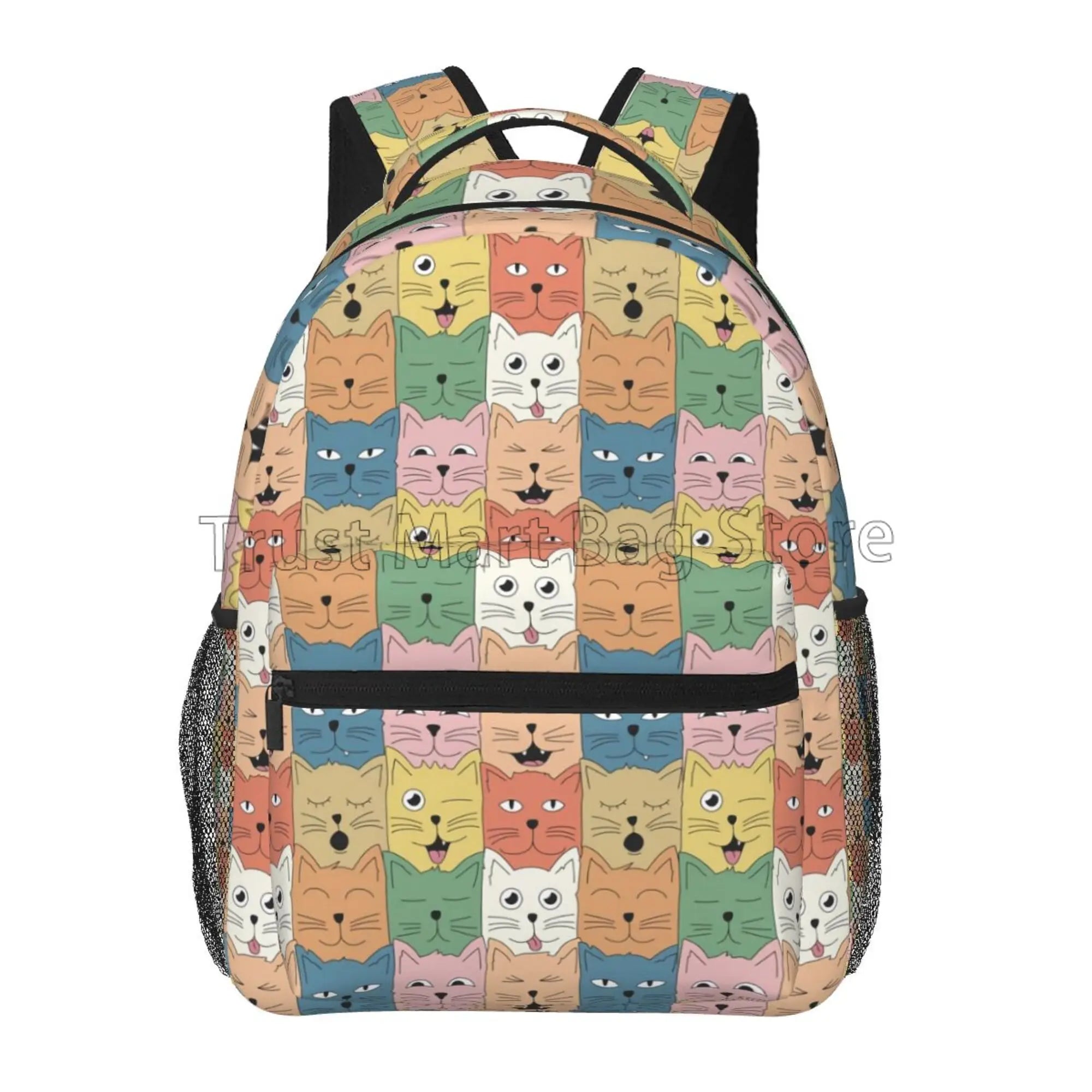 Anime Neko Atsume Women Backpack Mochila for Girls Boys Travel Rucksack Cute Cat Printing Shoulder Bag for Teenages